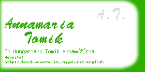 annamaria tomik business card